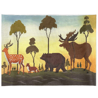 Wildlife on Parade Painted Canvas Warren Kimble 
