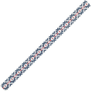 William Belt in Red & Blue Painted Canvas Little Stitches Needleworks 

