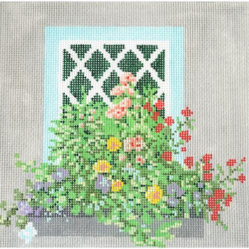 Window - English Cottage Painted Canvas The Meredith Collection 