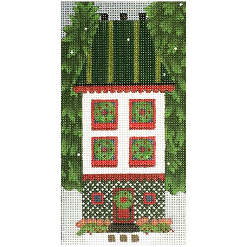 Window Wreath House Painted Canvas Melissa Shirley Designs 