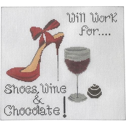 Wine and Chocolate Painted Canvas Funda Scully 