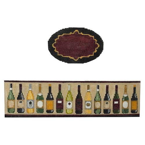 Wine Bottles Box Painted Canvas Funda Scully 