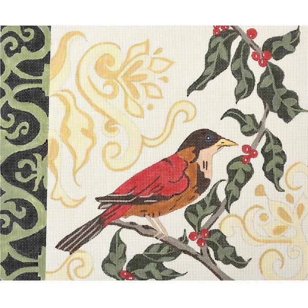 Winter Bird Painted Canvas Melissa Prince Designs 