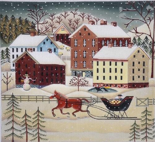 Winter Farm Fun Painted Canvas Ewe & Eye  - 1