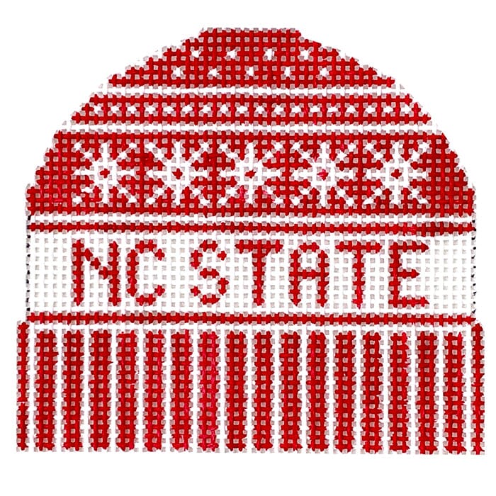 Winter Hat - NC State Painted Canvas Doolittle Stitchery 