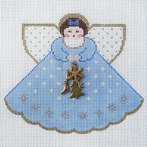 Winter Holiday Angel Painted Canvas Painted Pony Designs  - 1