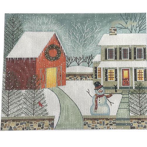 Winter Welcome Snowman Painted Canvas Painted Pony Designs 