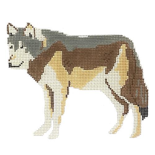 Winter Wolf Painted Canvas Eva Howard 

