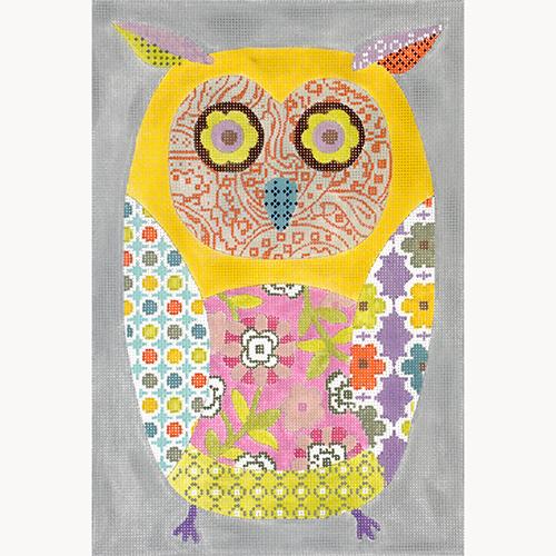 Wise Owl on 10 Painted Canvas Kirk & Bradley 