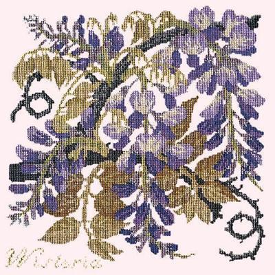 Wisteria Needlepoint Kit Kits Elizabeth Bradley Design Cream 