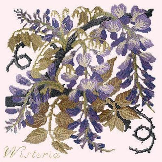 Wisteria Needlepoint Kit Kits Elizabeth Bradley Design Cream 
