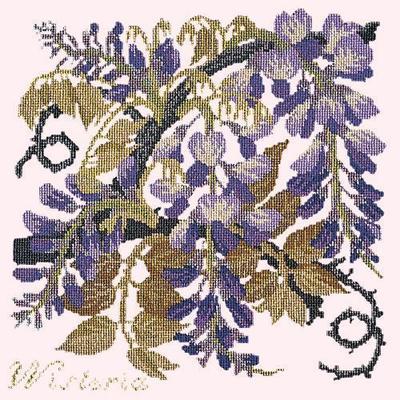 Wisteria Needlepoint Kit Kits Elizabeth Bradley Design Cream 
