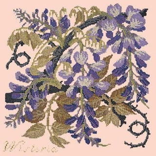 Wisteria Needlepoint Kit Kits Elizabeth Bradley Design Salmon Pink 
