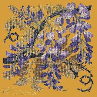 Wisteria Needlepoint Kit Kits Elizabeth Bradley Design Yellow 
