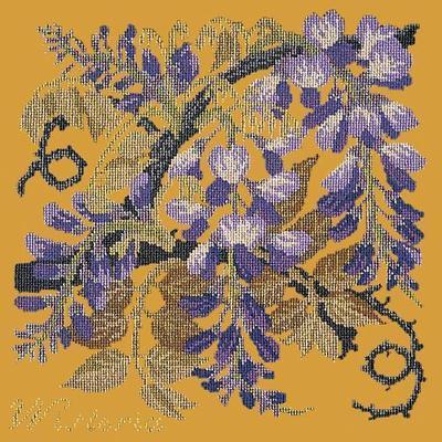Wisteria Needlepoint Kit Kits Elizabeth Bradley Design Yellow 
