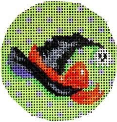 Witch Hat Round Painted Canvas Associated Talents 
