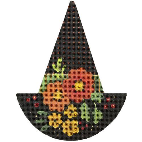 Witch Hat   Rusty Blooms Painted Canvas Melissa Shirley Designs  - 1