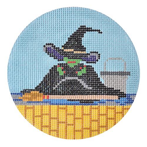 Witch - I'm Melting Ornament Painted Canvas The Meredith Collection 