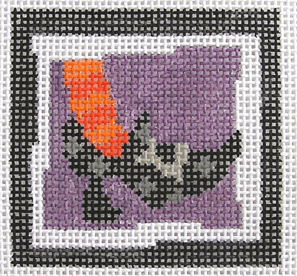 Witch's Boot (purple) Painted Canvas Pippin  - 1