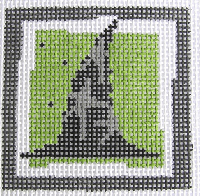 Witch's Hat (green) Painted Canvas Pippin 
