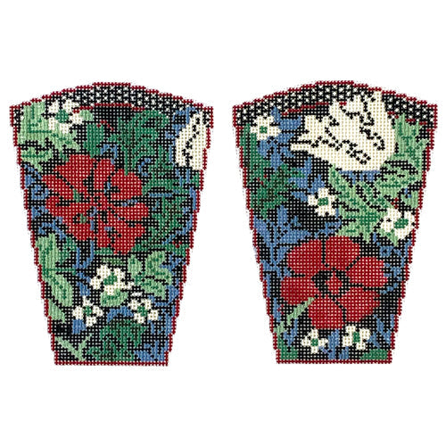 Wm's Compton Scissor Case Painted Canvas Whimsy & Grace - 1