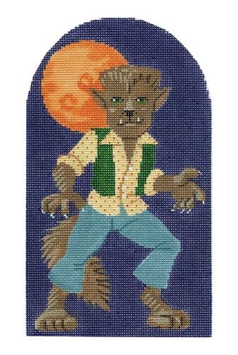 Wolfman Painted Canvas Labors of Love Needlepoint  - 1
