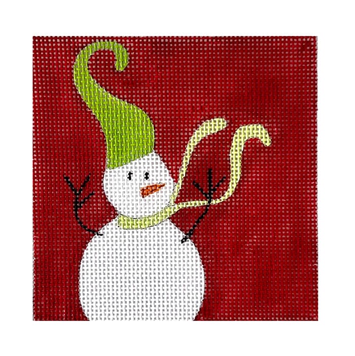 Wonderland Snowman Painted Canvas Walker's Needlepoint 