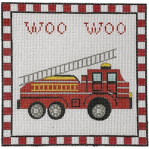 Woo Woo Fire Truck Painted Canvas Alice Peterson Company 