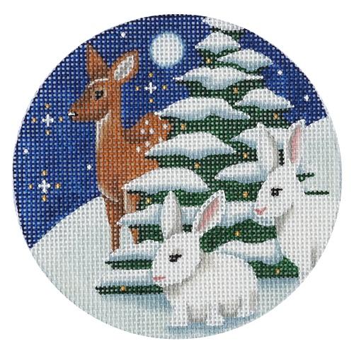 Woodland Animals Painted Canvas Rebecca Wood Designs  - 1
