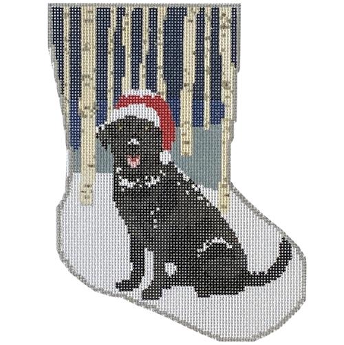 Woodland Frolic Mini Stocking Painted Canvas KCN Designers 