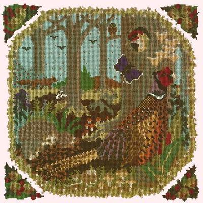 Woodland Needlepoint Kit Kits Elizabeth Bradley Design Cream 

