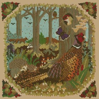 Woodland Needlepoint Kit Kits Elizabeth Bradley Design Sand 
