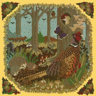 Woodland Needlepoint Kit Kits Elizabeth Bradley Design Sunflower Yellow 
