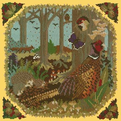 Woodland Needlepoint Kit Kits Elizabeth Bradley Design Sunflower Yellow 
