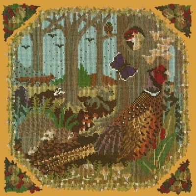 Woodland Needlepoint Kit Kits Elizabeth Bradley Design Yellow 