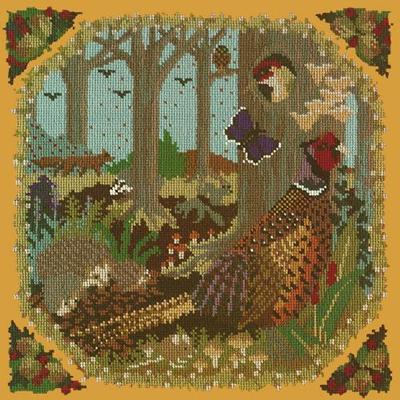 Woodland Needlepoint Kit Kits Elizabeth Bradley Design Yellow 
