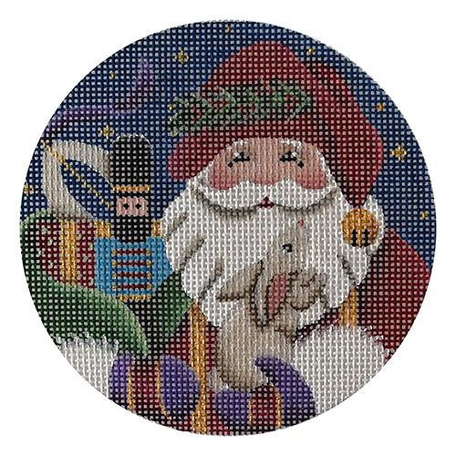 Woodland Santa Painted Canvas Rebecca Wood Designs  - 1