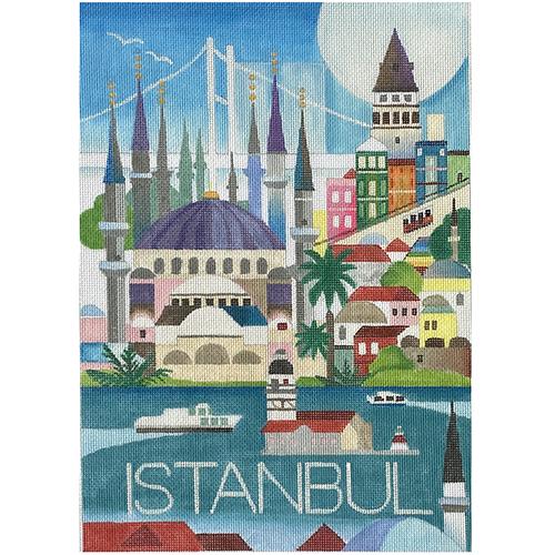 World Travel Poster   Istanbul Painted Canvas Painted Pony Designs  - 1