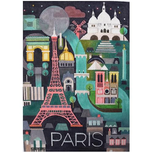 World Travel Poster Paris Painted Canvas Painted Pony Designs 