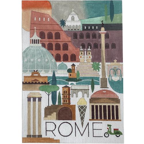 World Travel Poster   Rome Painted Canvas Painted Pony Designs  - 1
