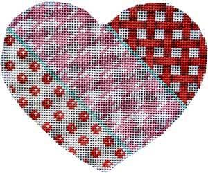 Woven / Houndstooth / Dot Heart Painted Canvas Associated Talents 