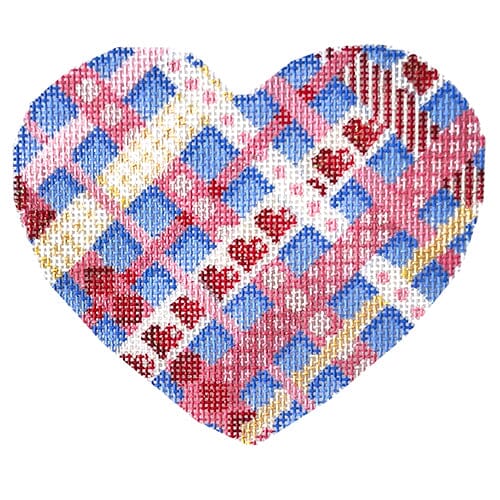 Woven Ribbon Large Heart Painted Canvas Associated Talents 