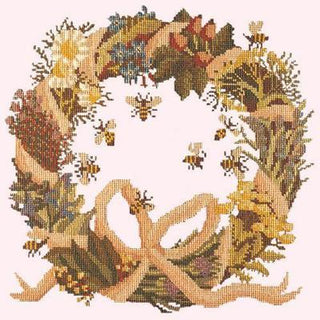 Wreath of Herbs Needlepoint Kit Kits Elizabeth Bradley Design Cream 
