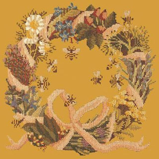 Wreath of Herbs Needlepoint Kit Kits Elizabeth Bradley Design Yellow 
