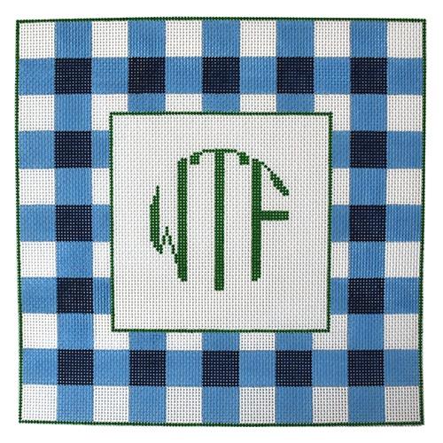 WTF Monogram Painted Canvas Anne Fisher Needlepoint LLC  - 1