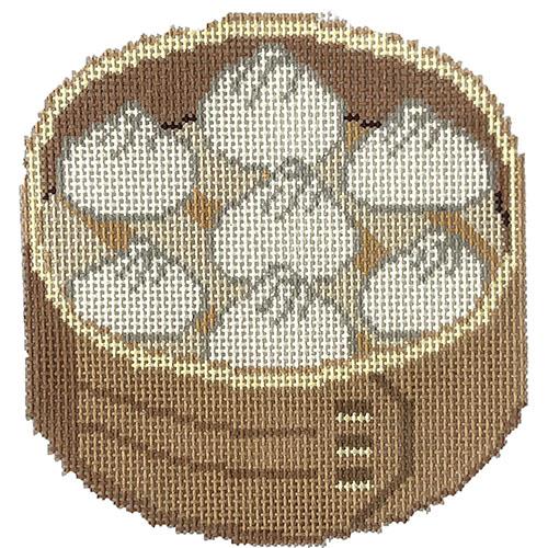 Xiao Long Bao   Soup Dumplings Painted Canvas Audrey Wu Designs  - 1