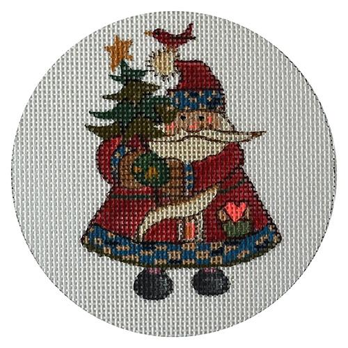 Xmas Plaids: Santa Painted Canvas PLD Designs  - 1