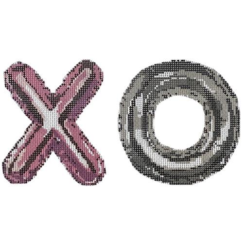 XO Mylar Balloon Letters Painted Canvas Rachel Barri Designs 