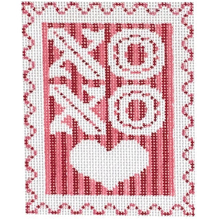 XOXO Stamp Painted Canvas Wipstitch Needleworks 
