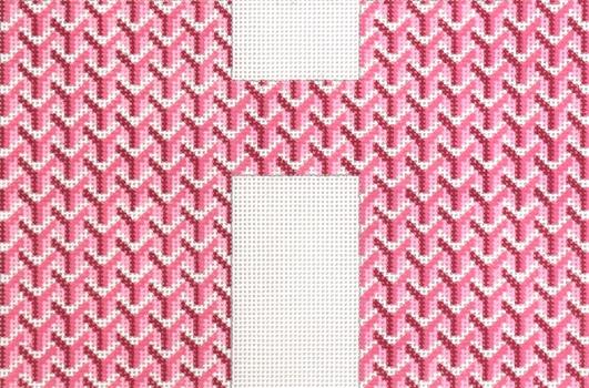 Y Pattern Clutch - Pink Front Painted Canvas Anne Fisher Needlepoint LLC 